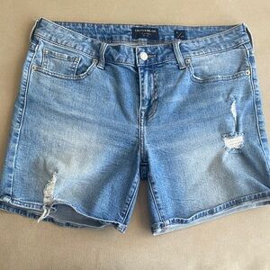 Lucky Brand Women's Light Blue Distressed Jean Shorts